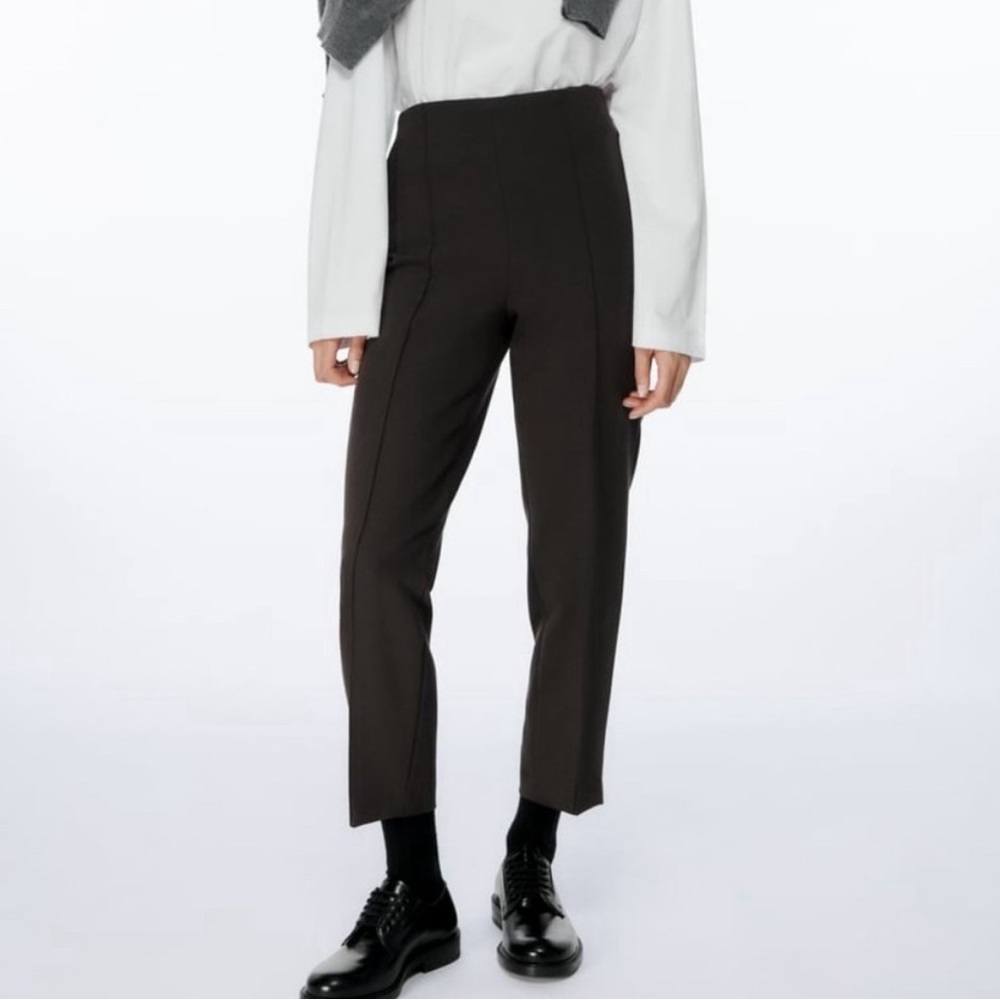 MINIMAL HIGH WAIST PANTS DARK MINK